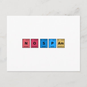 No Spam Periodic Table Postcard