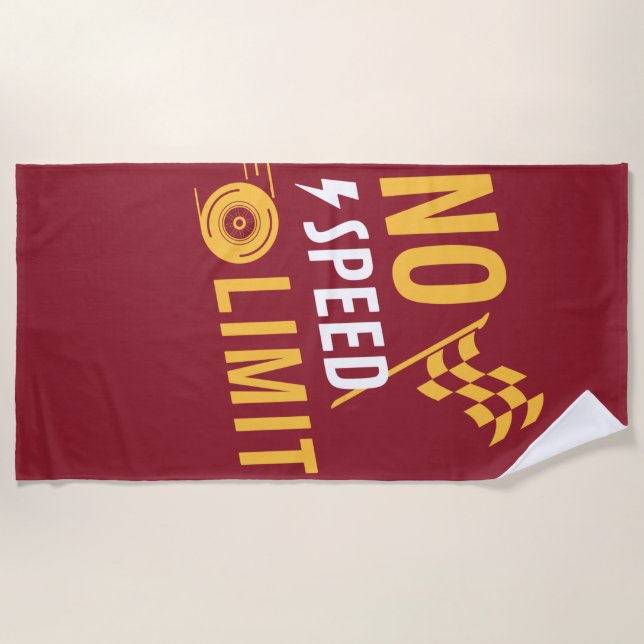 No speed limit beach towel (Front)