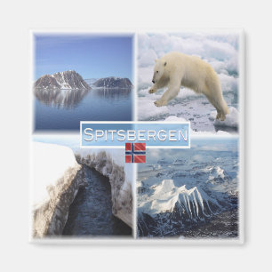 NO Spitsbergen - Svalbard - Fjord - Polar Bear - Magnet