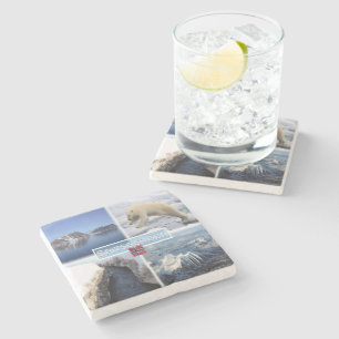 NO Spitsbergen - Svalbard - Fjord - Polar Bear - Stone Coaster