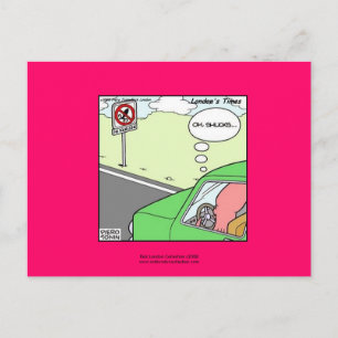 No Squid Zone Hilarious Cartoon Postcard