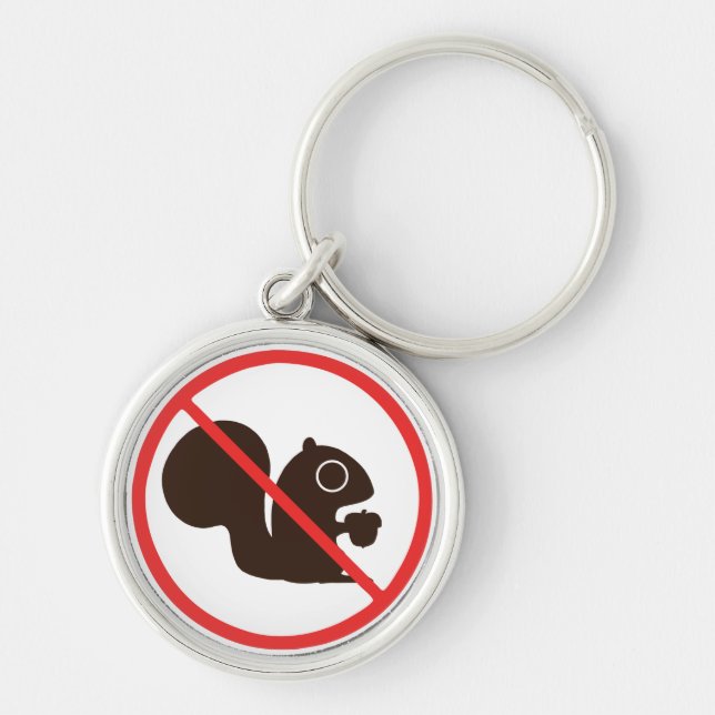 No Squirrels Key Ring (Front)