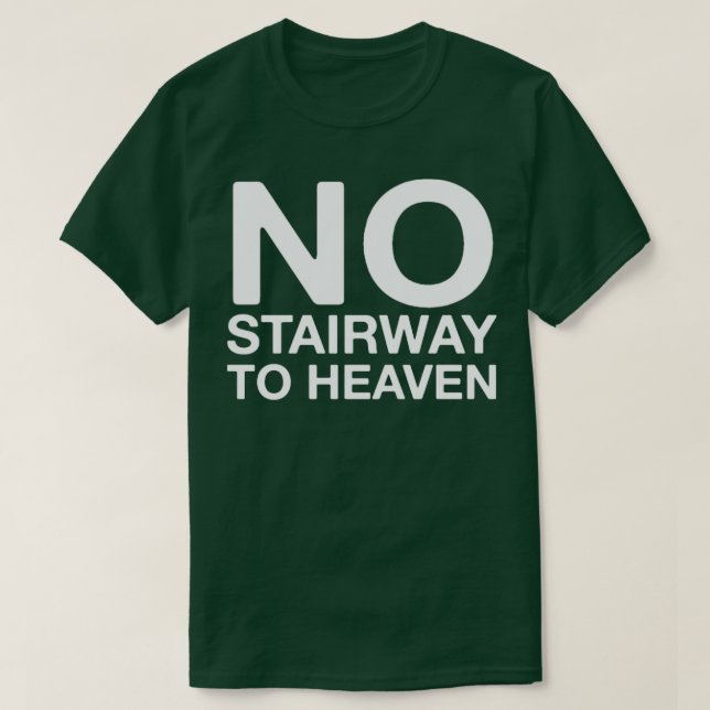 No Stairway Guitar Store Sign Classic Funny Musici T-Shirt (Design Front)