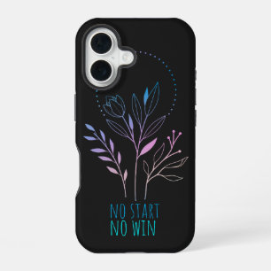 No Start - No Win (mostly black) iPhone 16 Case