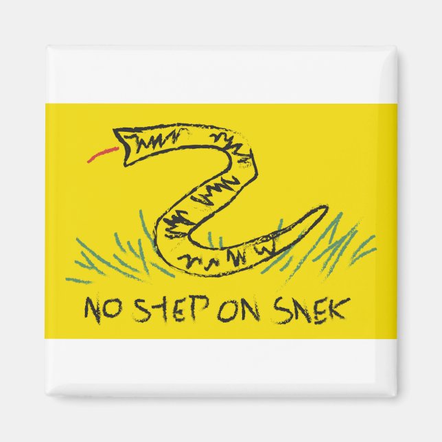 No Step on Snek Gadsden Flag Magnet (Front)