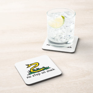No step on snek memes Gadsden parody SnekRig x6 Coaster