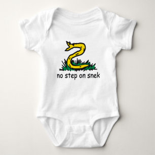 No step on snek memes Gadsden parody SnekRight Baby Bodysuit