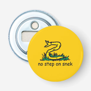 No step on snek memes Gadsden parody SnekRight Bottle Opener