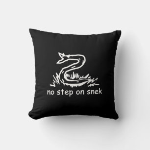 No step on snek memes Gadsden parody SnekRight Cushion