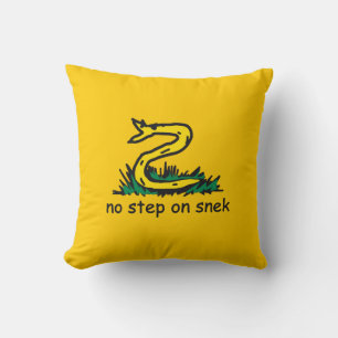 No step on snek memes Gadsden parody SnekRight Cushion