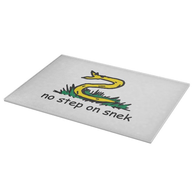 No step on snek memes Gadsden parody SnekRight Cutting Board (Corner)