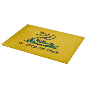 No step on snek memes Gadsden parody SnekRight Cutting Board
