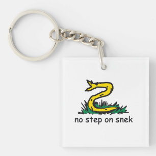 No step on snek memes Gadsden parody SnekRight Key Ring