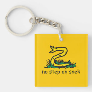 No step on snek memes Gadsden parody SnekRight Key Ring