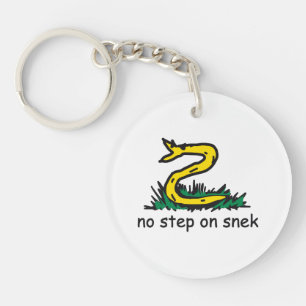 No step on snek memes Gadsden parody SnekRight Key Ring