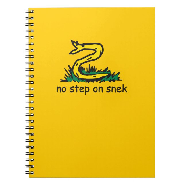 No step on snek memes Gadsden parody SnekRight Notebook (Front)