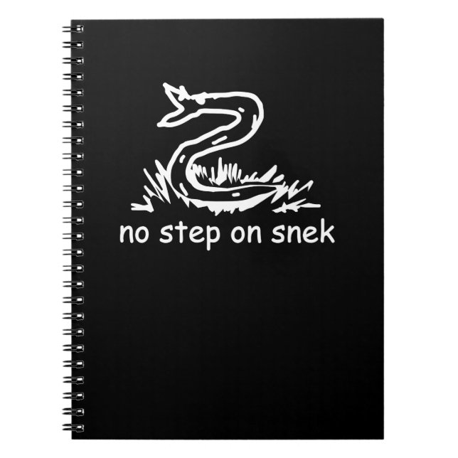 No step on snek memes Gadsden parody SnekRight Notebook (Front)