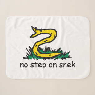 No step on snek memes Gadsden parody SnekRight Sherpa Blanket