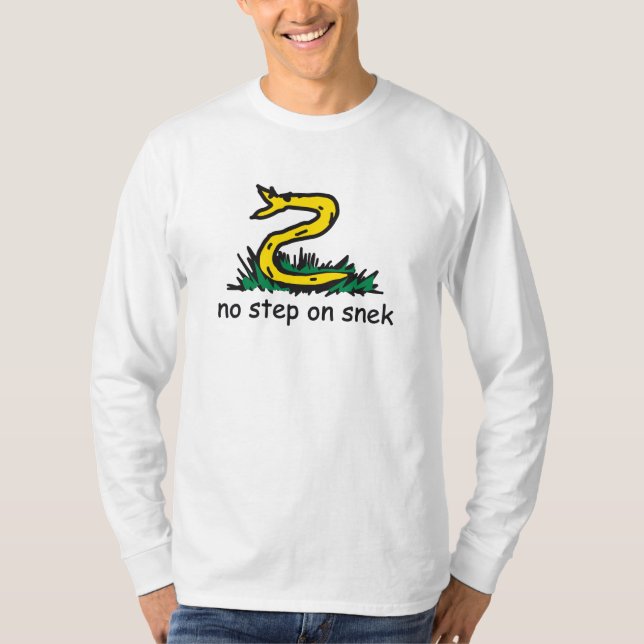 No step on snek memes Gadsden parody SnekRight T-Shirt (Front)