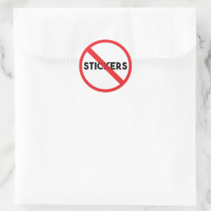 No Stickers Stickers