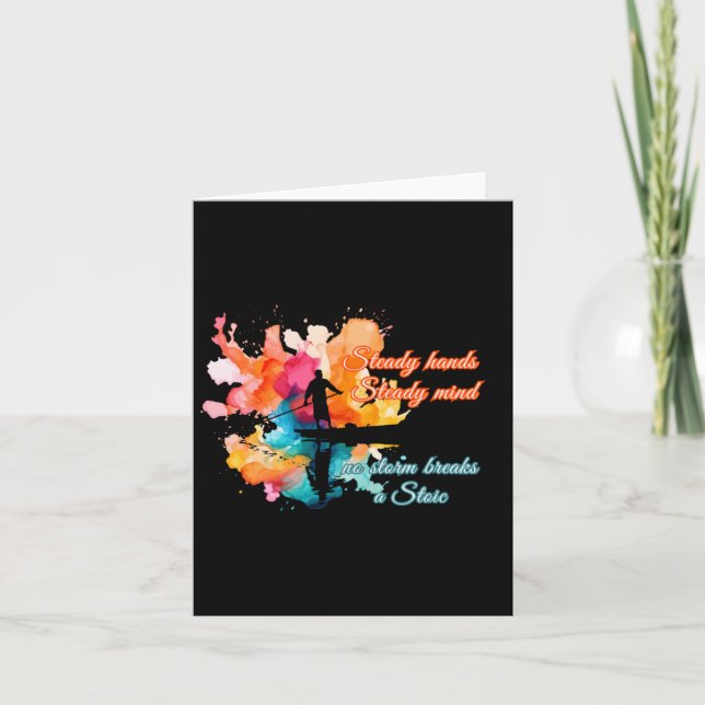 No Storm Breaks A Stoic – Resilient Philosophy Card (Front)