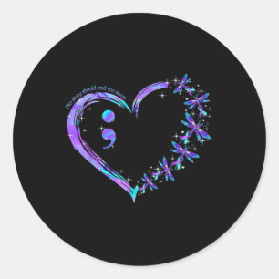 No Story Should End Too Soon Suicide Awareness Dra Classic Round Sticker