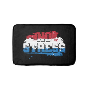 No Stress - Red White Blue Positive Mindset Bath Mat