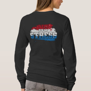 No Stress - Red White Blue Positive Mindset T-Shirt