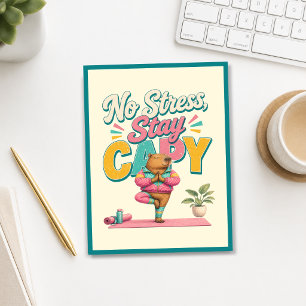 No Stress Stay Capy! Yoga Chill Capybara Postcard
