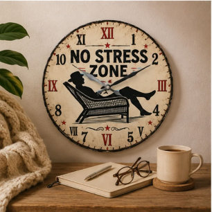No Stress Zone Large Clock
