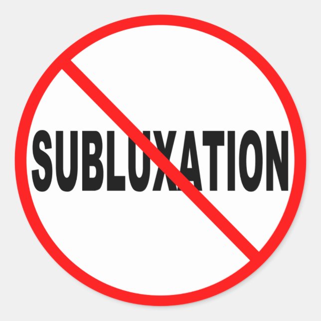No Subluxation Stickers (Front)