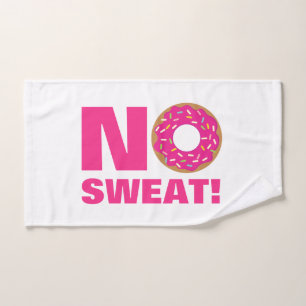 No sweat funny doughnut design sports hand towel g