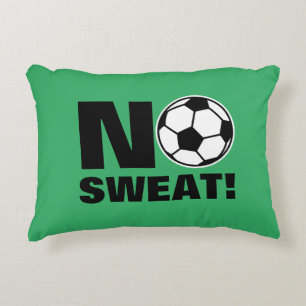 No sweat sports accent pillow for soccer player