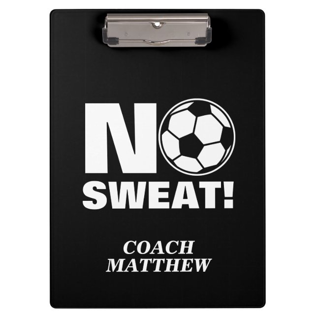 No sweat sports clipboard for soccer coach (Front)