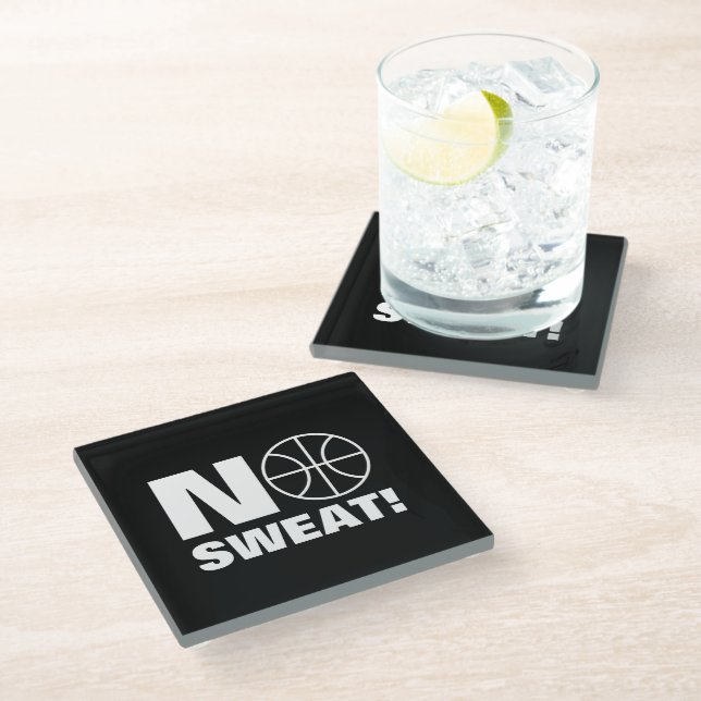 No sweat sports coaster gift for basketball player (Angled)