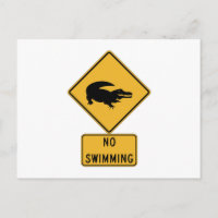 No Swimming - Alligators (2), Sign, Louisiana, US