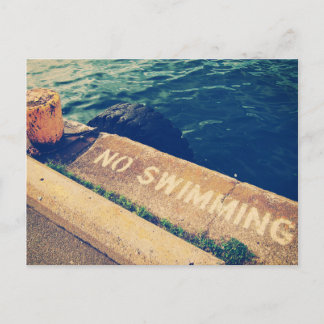 No Swimming Postcard