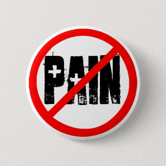No symbol copy, Pain 6 Cm Round Badge