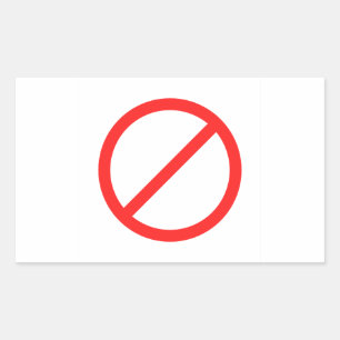 No Symbol Rectangular Sticker
