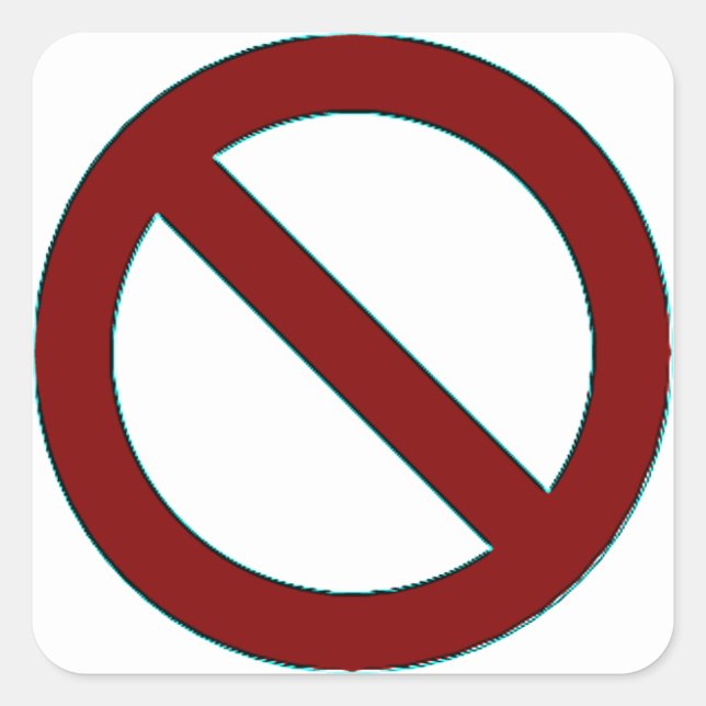 NO! Symbol Sticker (small) (Front)