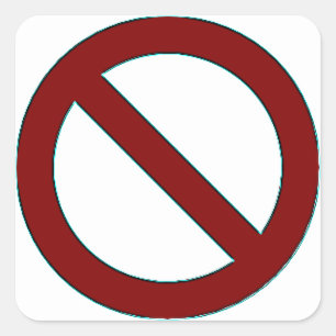 NO! Symbol Sticker (small)