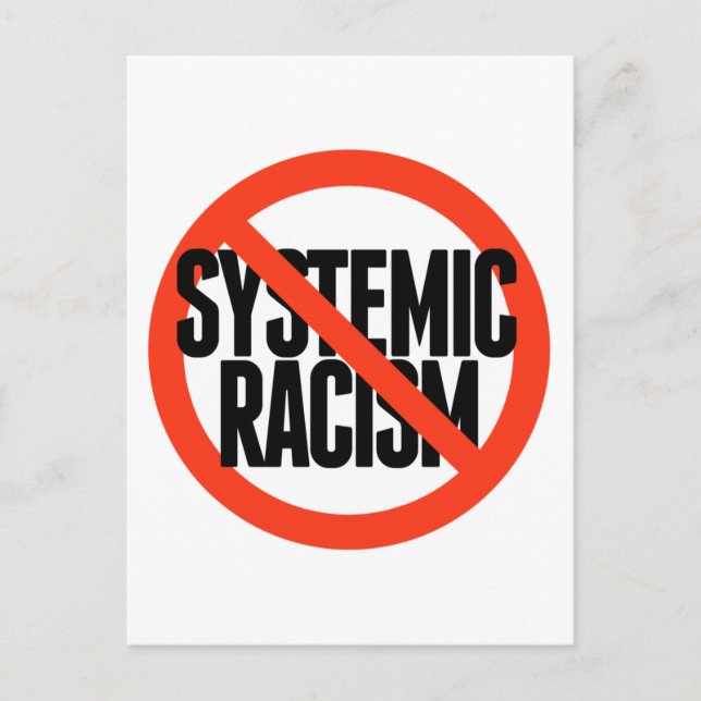 No Systemic Racism Postcard (Front)