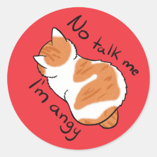 No Talk Classic Round Sticker