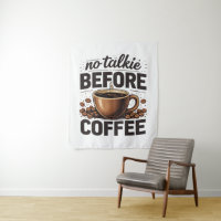 No Talkie Before Coffee – Funny Retro Coffee Lover