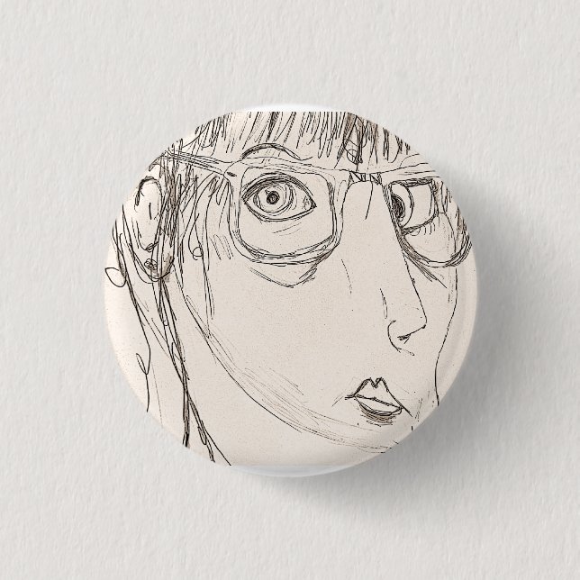 no talking the library 3 cm round badge (Front)