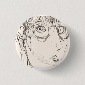 no talking the library 3 cm round badge