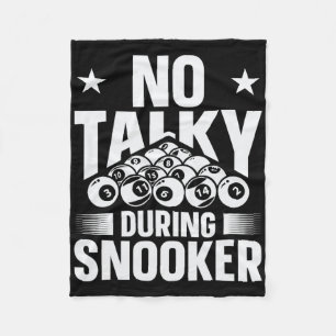 No Talky During Snooker Funny Billiards Silence  Fleece Blanket