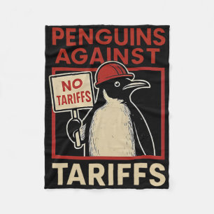 No Tariffs Penguin Resist Penguins Protest Against Fleece Blanket