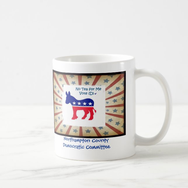 No Tea For Me - Vote Democrat 2 Coffee Mug (Right)