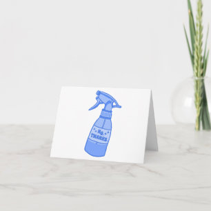 No, Thanks. Spray Bottle Sassy Humour Thank You Card